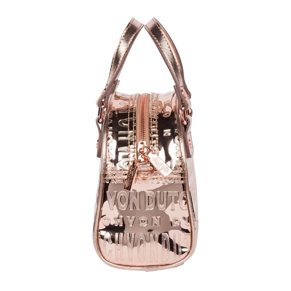 Von Dutch Small Rose Gold Reflective Bowling Bag | FULL INCLUSION | NEW/NWT!!💗 - Picture 4 of 11